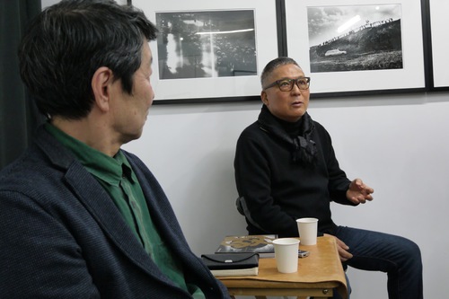北井一夫さん（左）と加納典明さん（右）Kazuo Kitai-san (left) and Tenmei Kanoh-san (right)